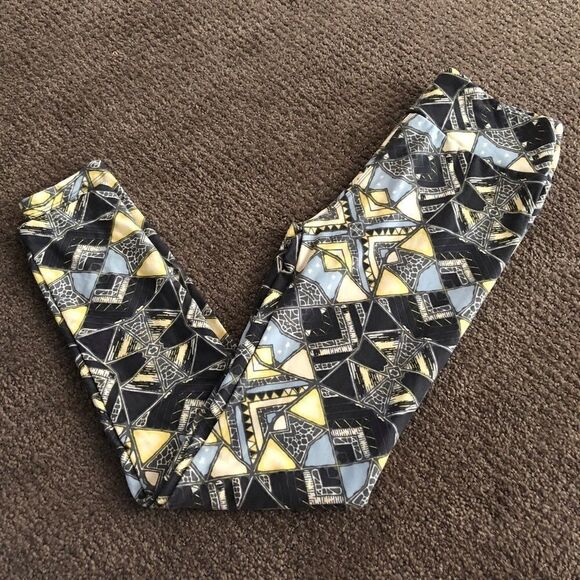 LuLaRoe One Size Shape Pattern Leggings - Picture 1 of 3